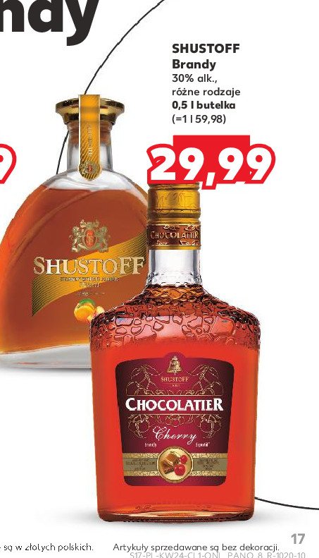 Likier SHUSTOFF CHOCOLATIER CHERRY SHUSTOFF 1863 promocja w Kaufland