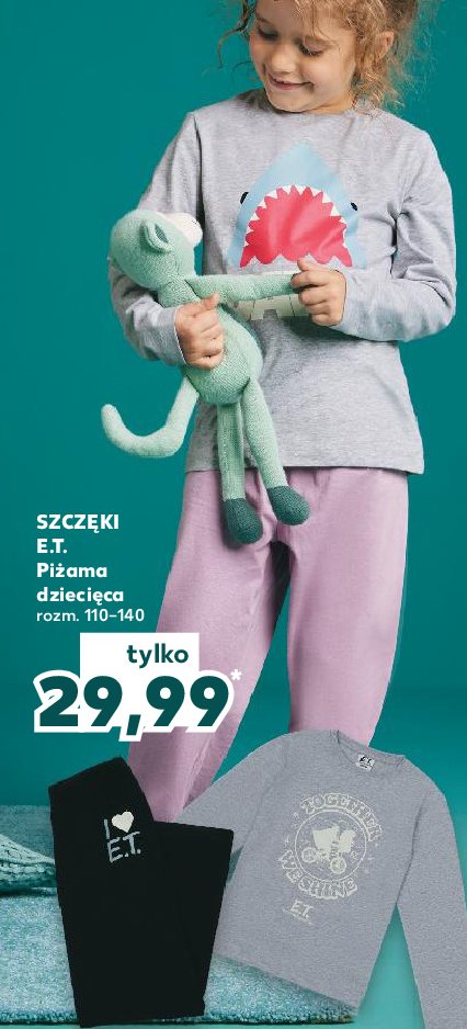 Piżama dziecięca 110-140 Szczęki e.t. promocja