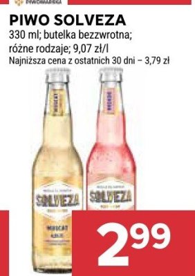 Piwo Solveza butelka bezwrotna promocja w Stokrotka