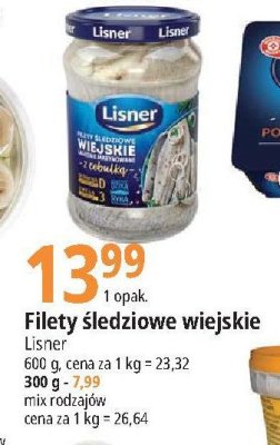 Filety śledziowe po wiejsku Lisner promocja
