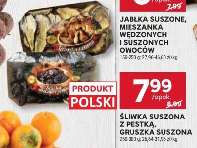 Jabłka suszone, mieszanka wędzonych i suszonych owoców promocja w Stokrotka