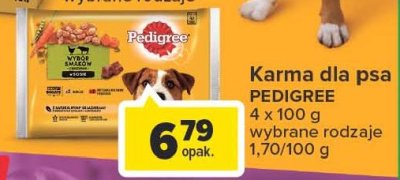 Karma dla psa wybór smaków w galarecie Pedigree promocja
