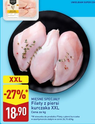 Filety z piersi kurczaka XXL promocja w Aldi