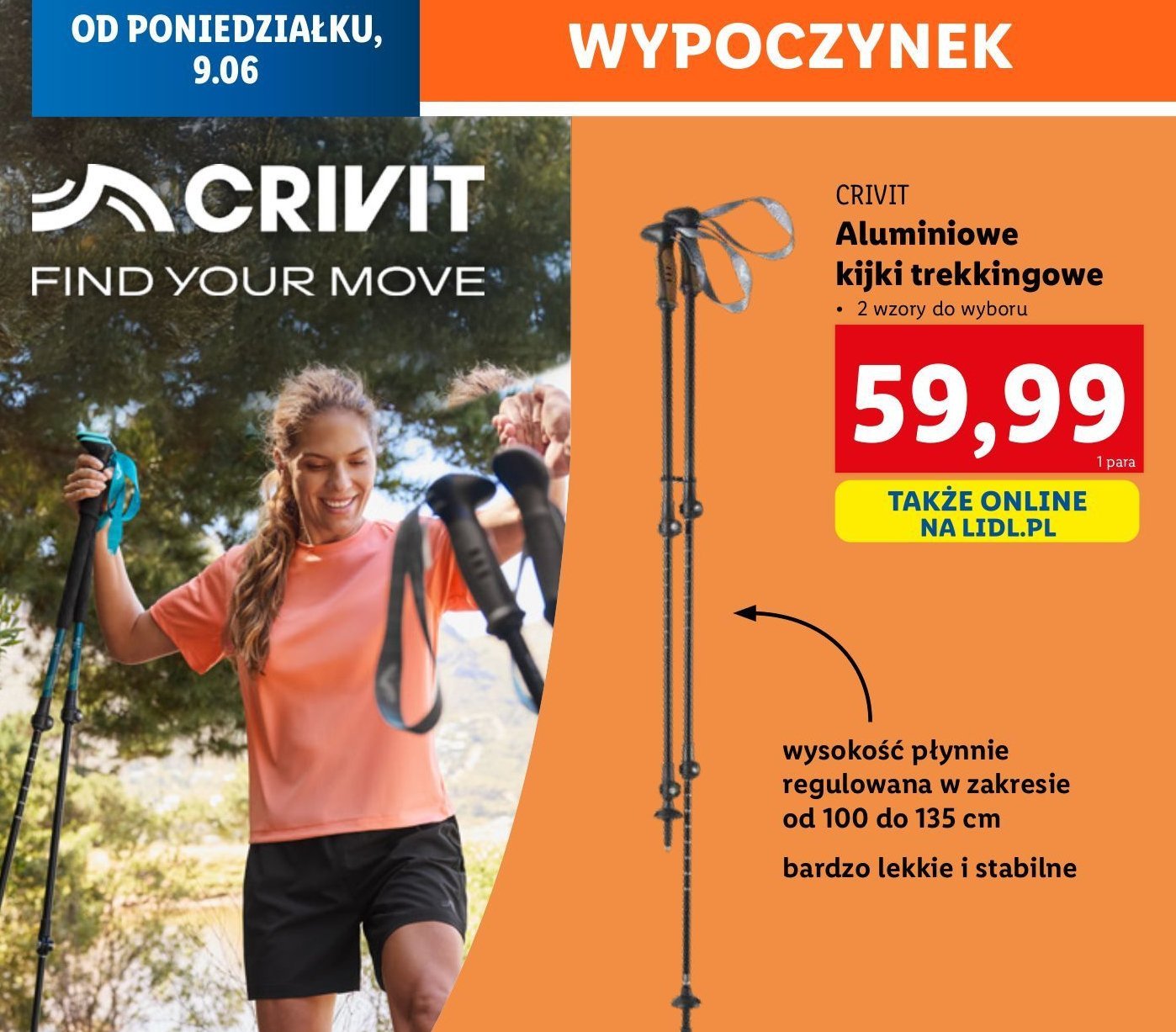 Kijki do trekkingu Crivit promocja