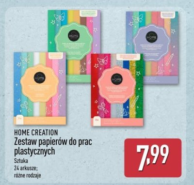 Zestaw papierów do prac plastycznych  promocja w Aldi