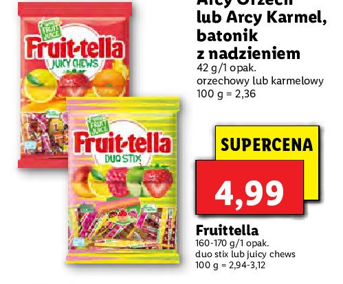 Gumy rozpuszczalne Fruittella duo stix promocja