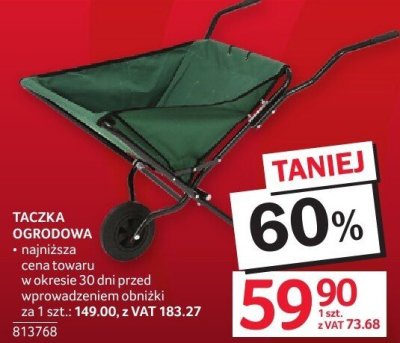 Taczka ogrodowa promocja w Selgros