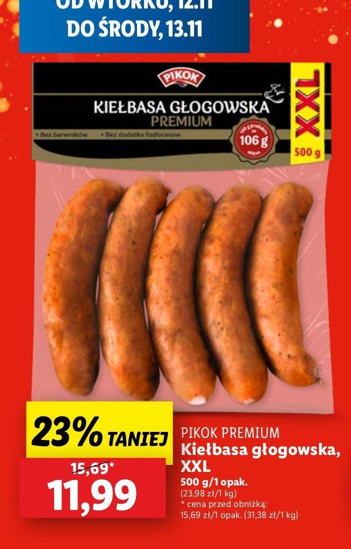 Kiełbasa głogowska Pikok promocja