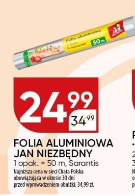 Folia aluminiowa Jan Niezbędny promocja w Chata Polska