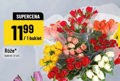 Róże bukiet 9 szt promocja w POLOmarket