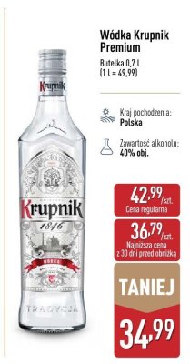 Wódka promocja w Aldi