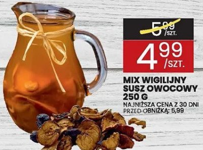 Mix wigilijny susz owocowy 250g promocja w Wafelek