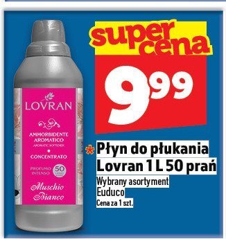 Płyn do płukania Lovran 1 L 50 prań promocja w TOPAZ