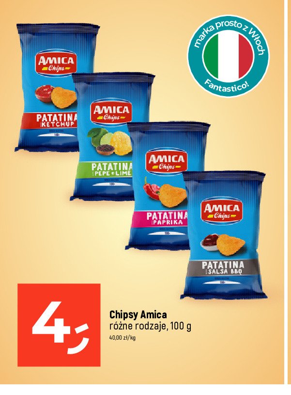 Chipsy paprika AMICA CHIPS promocja