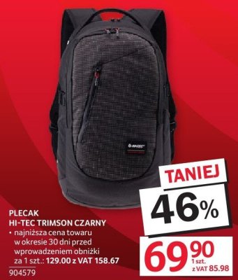 Plecak HI-TEC TRIMSON CZARNY promocja w Selgros