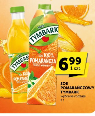Sok pomarańczowy Tymbark 100% 1l promocja