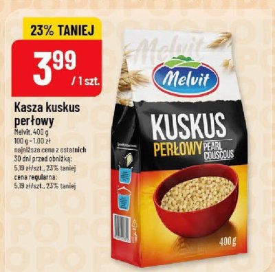 Kasza kuskus perłowy Melvit promocja w POLOmarket