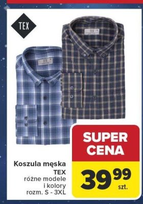 Koszula męska TEX różne modele i kolory promocja w Carrefour