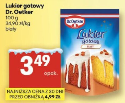 Lukier gotowy Dr. Oetker 100 g biały promocja w Delikatesy Centrum