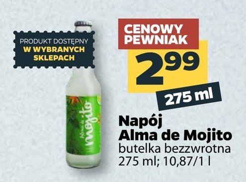 Nap贸j gazowany limonka i mi臋ta Alma de mojito promocja