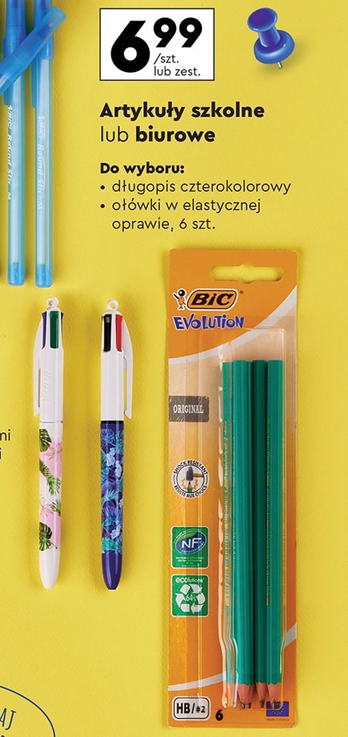 Długopis 4 colours grip czterokolorowy Bic 4 colours promocja