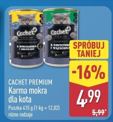 CACHET PREMIUM Karma mokra dla kota, różne rodzaje promocja w Aldi
