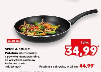 Patelnia aluminiowa z powłoką nieprzywierającą, do wszystkich rodzajów kuchenek oprócz indukcyjnych promocja w Kaufland