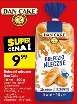 Bułeczki mleczne Dan Cake, 10 szt., 400 g promocja w Twój Market
