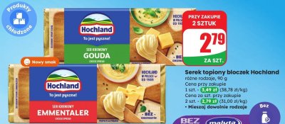 Ser topiony bloczek Hochland Emmentaler promocja w Dino