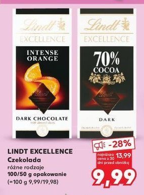 Czekolada Lindt Excellence 70% cacao promocja
