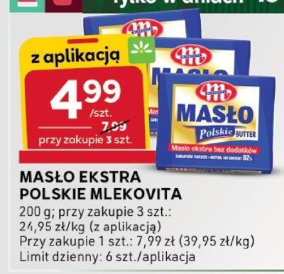 Masło ekstra polskie Mlekovita promocja w Stokrotka