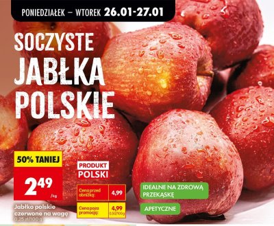 Jabłko polskie czerwone na wagę promocja w Biedronka