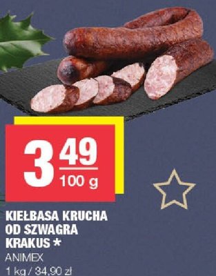 Kiełbasa krucha od szwagra Krakus Animex promocja w SPAR