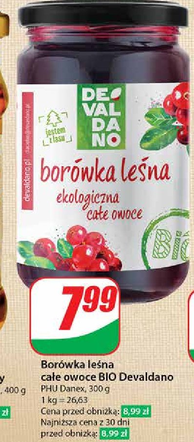 Borówka leśna Devaldano promocja w Dino