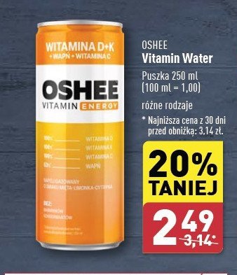 Napój witamina d + k Oshee vitamin energy promocja