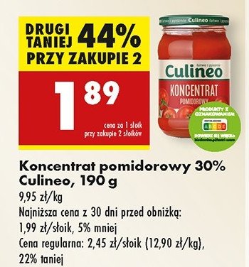 Koncentrat pomidorowy 30% Culineo promocja