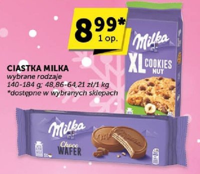 Ciastka Milka wybrane rodzaje promocja w Groszek