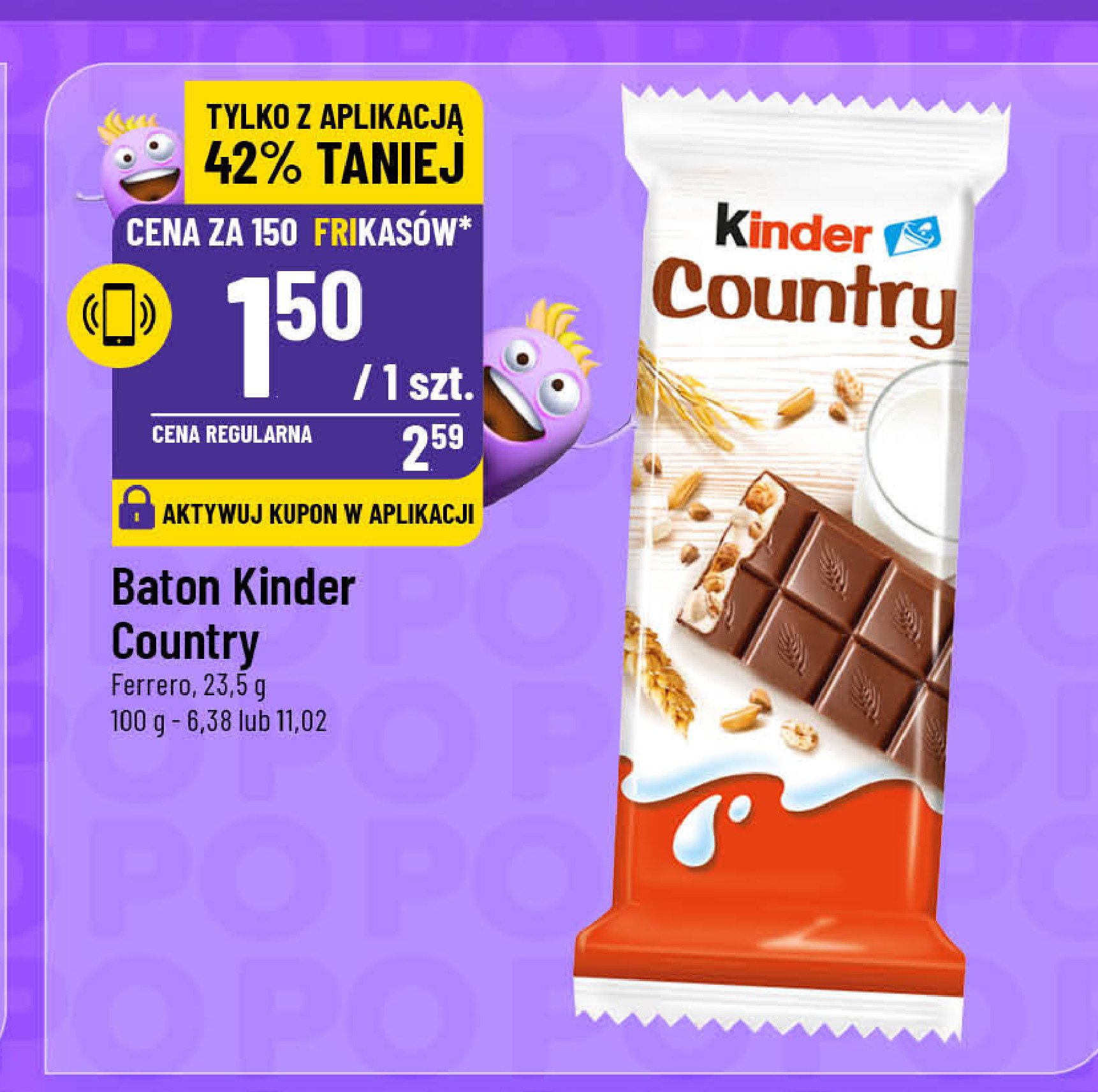 Baton Kinder Country promocja w POLOmarket