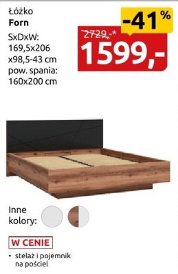 Łóżko Forn promocja w Black Red White