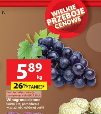 Winogrona ciemne promocja w Auchan