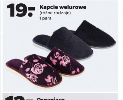 Kapcie welurowe damskie promocja