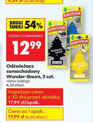 Odświeżacz samochodowy, 3 szt. promocja w Biedronka