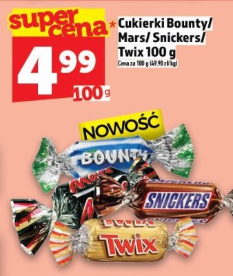 Cukierki Bounty/Mars/Snickers/Twix promocja w TOPAZ