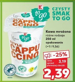 Kawa mrożona style cappuccino K-classic togo promocja