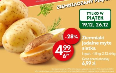 Ziemniaki jadalne myte siatka promocja w Żabka
