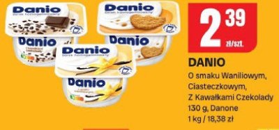 Danio Danone O smaku Waniliowym, Ciasteczkowym, Z Kawałkami Czekolady promocja w Chorten