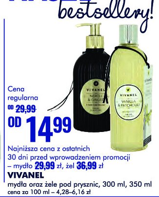 Żel pod prysznic vanilla & patchouli VIVANEL promocja