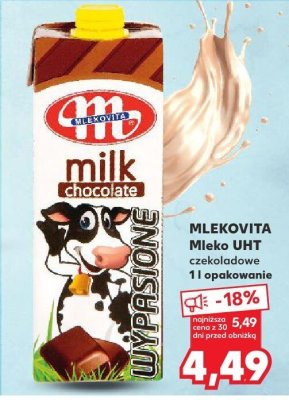 Mleko UHT czekoladowe promocja w Kaufland