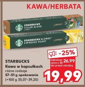 Kawa Starbucks house blend lungo promocja