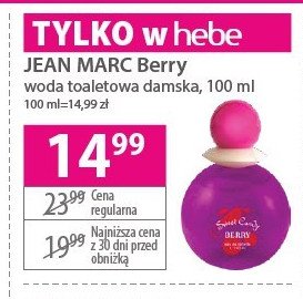 Woda toaletowa Jean marc sweet candy berry promocja